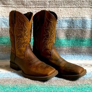 JUSTIN MEN'S STAMPEDE SQUARE TOE WESTERN BOOTS